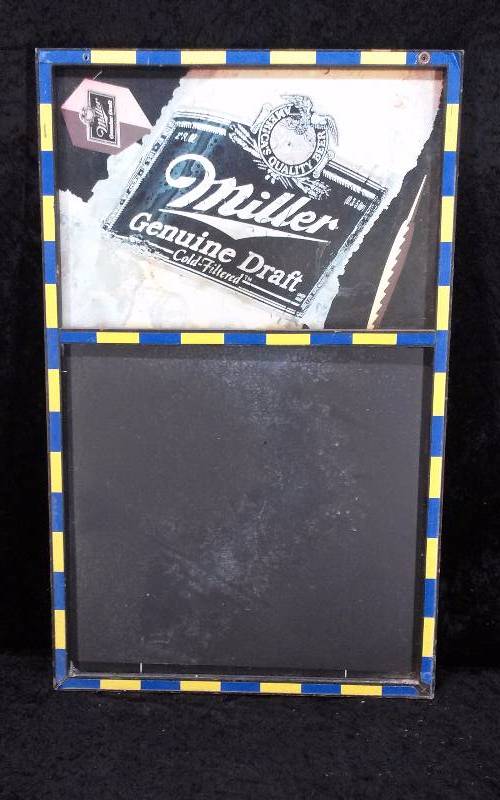 Miller Beer Menu Board