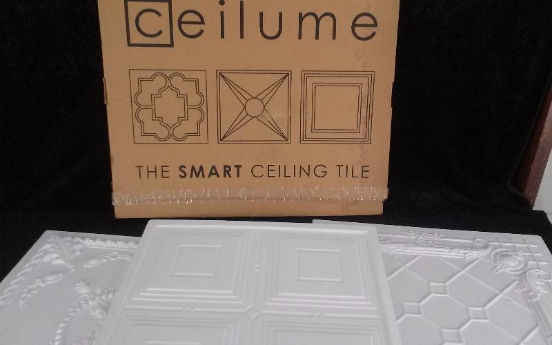 Lot of 3 Decorative Ceiling Art Panels