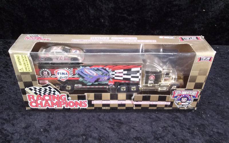 Racing Champions Premier Anniversary NASCAR Transporter, 164, Fina