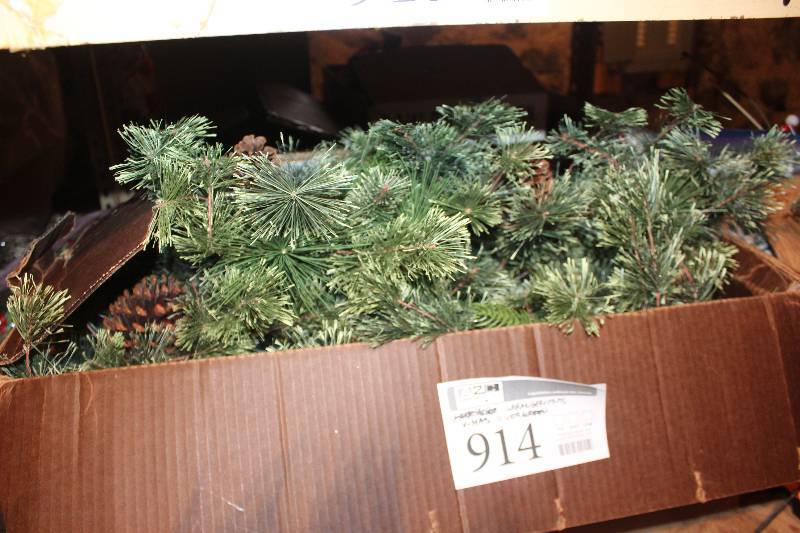 lot 914 image: Silk Pine Sprays and Swags