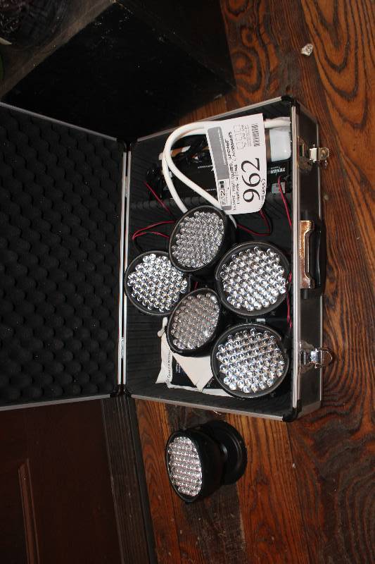 lot 962 image: Wireless Remote Multi Color Upstage Lighting w Case & Accessories
