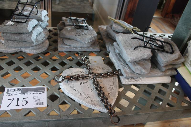 lot 715 image: Lot of (20) Stepping Stones, Garden Decorations