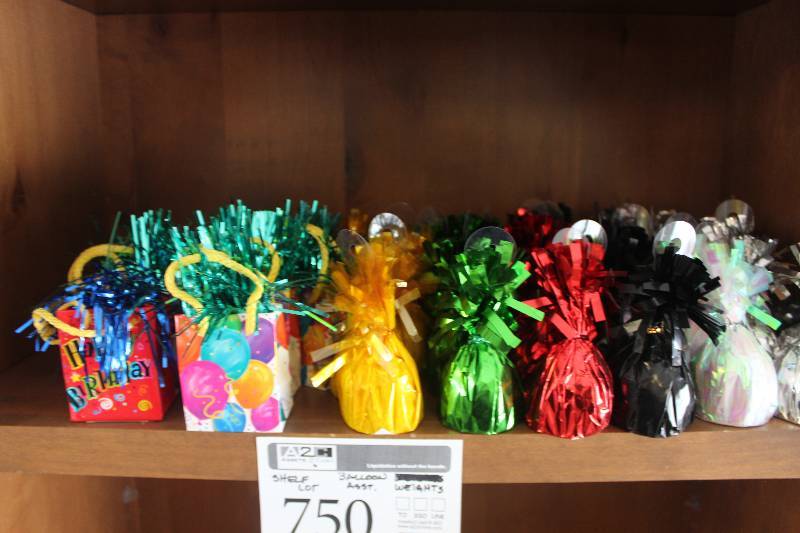 lot 750 image: Shelf Lot of Assorted Balloon Weights