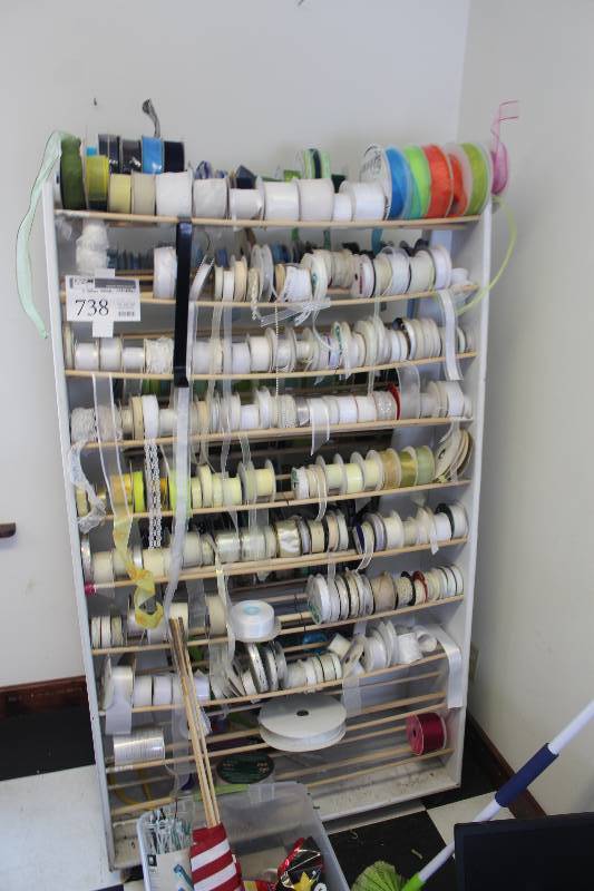 lot 738 image: Ribbon Rack w Various Ribbons
