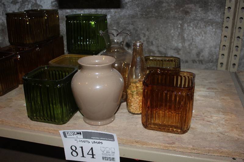 lot 814 image: Lot of (8) Assorted Vases