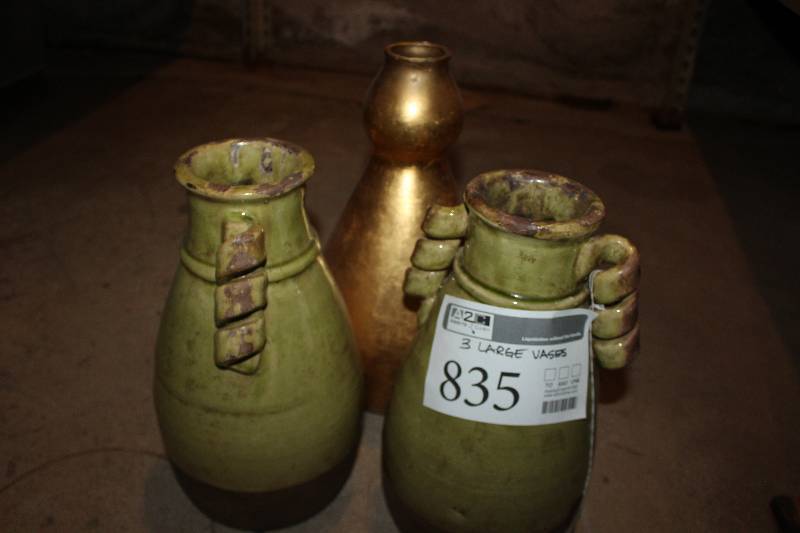 lot 835 image: Lot of (3) Large Vases