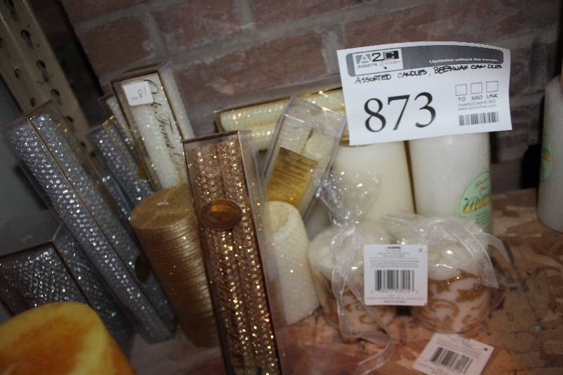 lot 873 image: Assorted Candles, Beeswax Candles