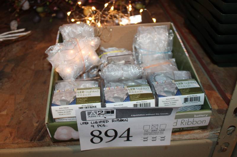 lot 894 image: Lot of (9) LED Lighted Ribbon