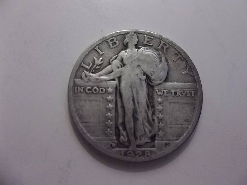 1928 D Standing Liberty Quarter Strong Date