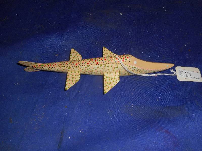 WOODEN SPEARING DECOY
