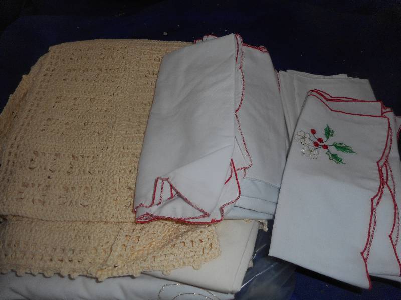 MISMATCHED LINENS AND DOILIES