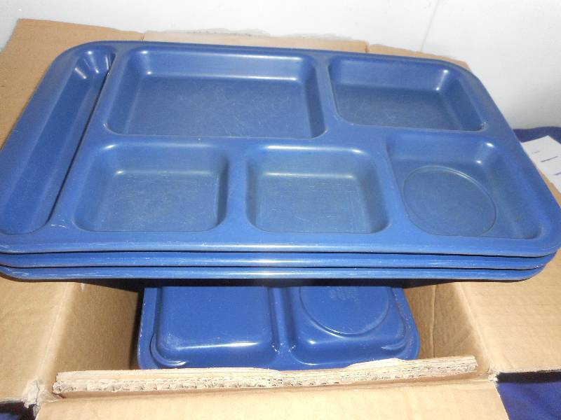 12 BLUE FOOD TRAYS