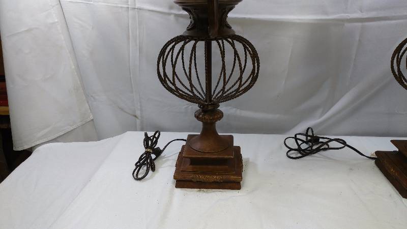 lot 117 image: Rustic Metal Lamps