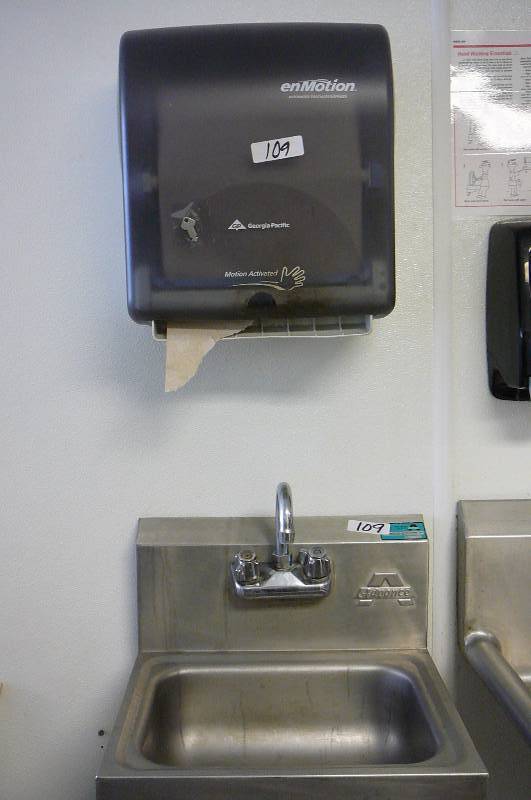 Hand Sink, 17 14 x 15 14,Towel Dispenser, Hand soap dispenser