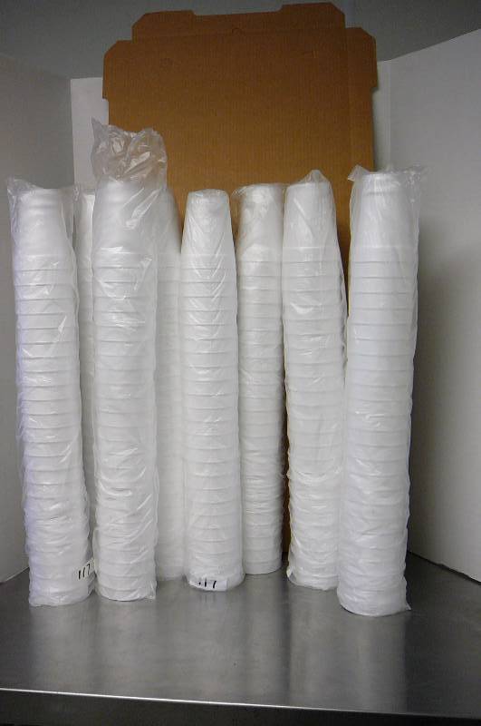Styro Coffee Cups 16 oz. 9 sleeves