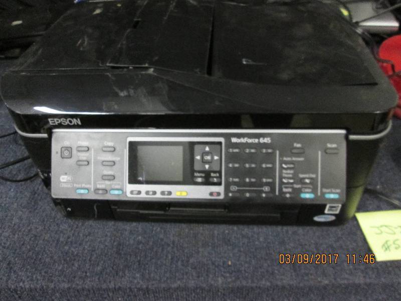 lot 59 image: epson workforce 645 printer powers ...