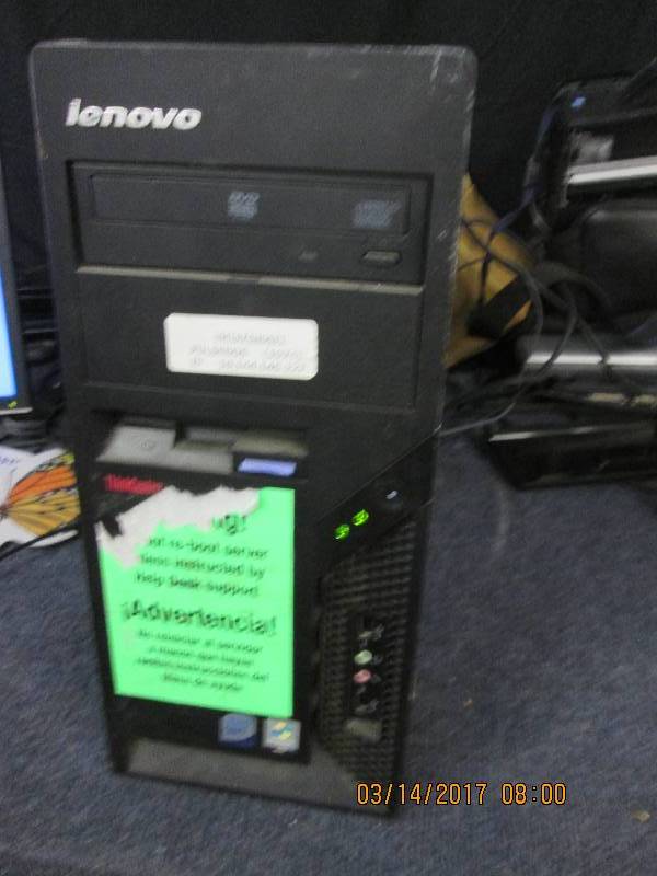 lot 75 image: lenovo thinkcentre server boots to ...
