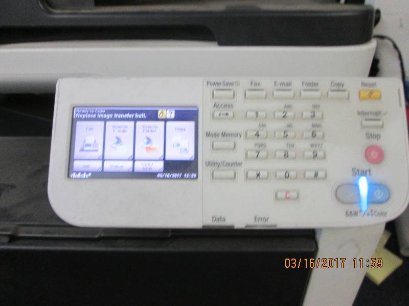 lot 113 image: muratec mfc-c3035 printer powers on...