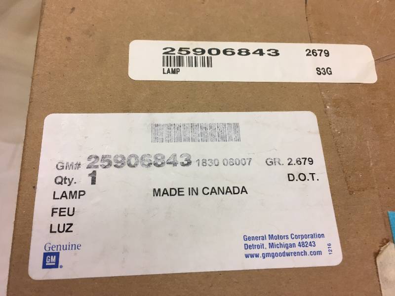 New 2007-2013 Chevy Pickup Tail Light with Wiring