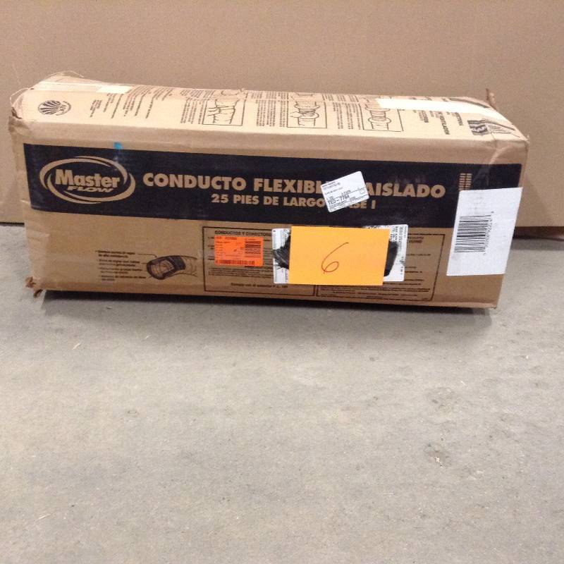 Master Flow 6 in. x 25 ft. Insulated Flexible Duct R6 Silver Jacket