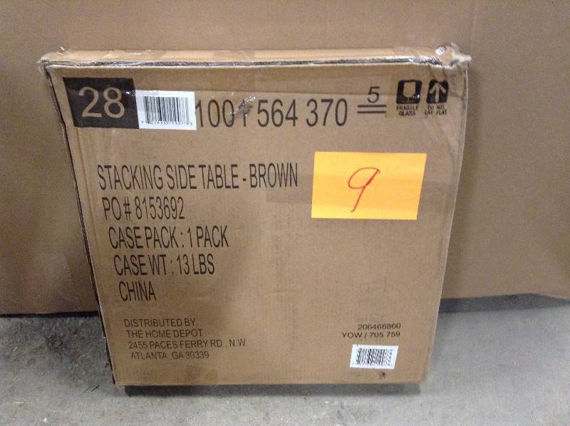 Hampton Bay Stacking Side Table Brown