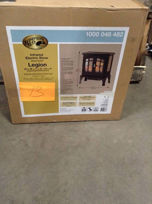 Hampton Bay Legion Infrared electric stove new