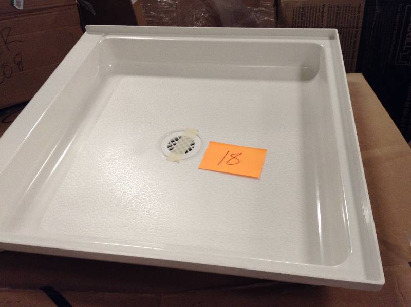 Swan 32 in. x 32 in. Solid Surface Single Threshold Shower Floor in White never used