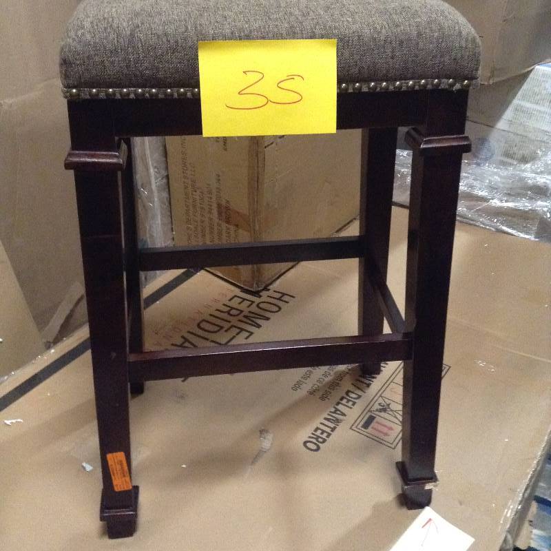 Kennedy Backless Bar Stool Tweed slight damaged on bottom leg see picture