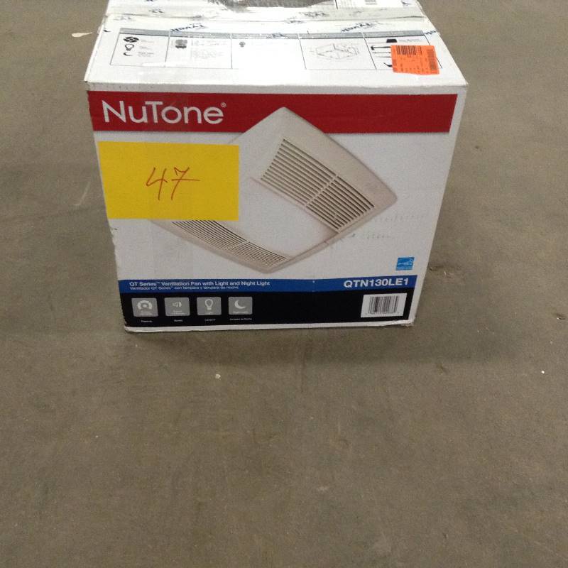 QT Series Decorative 130 CFM Exhaust Fan with Light and Night model QTN130LE1 never used
