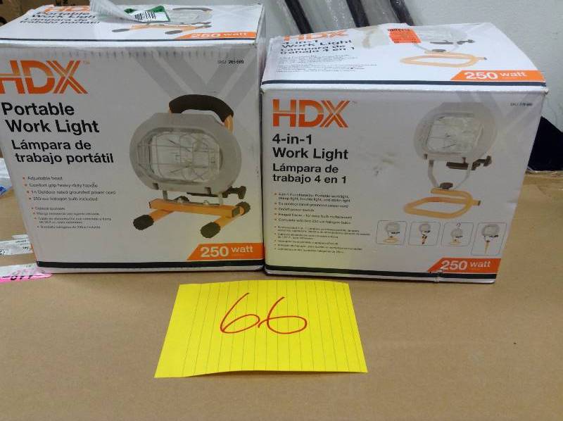 Lot of 2 HDX Portable Wrk Light