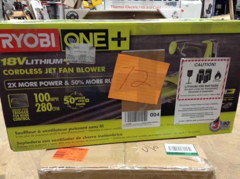 Ryobi One plus 18V Cordless Jet Fan Blower never used