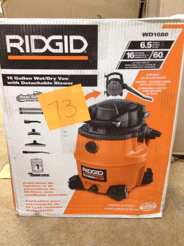 Ridgid 16 Gal. 6.5-Peak HP Wet Dry Vac with Detachable Blower