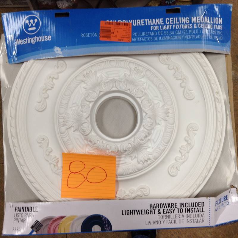 Westinghouse Lighting 7775700 Sofia Polyurethane Ceiling Medallion, 21-Inch
