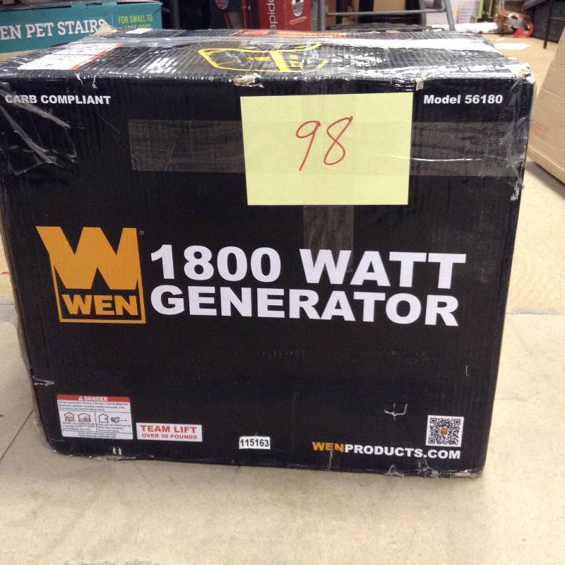 Wen 1800-Watt Gasoline Portable Generator - CARB Compliant Not Used