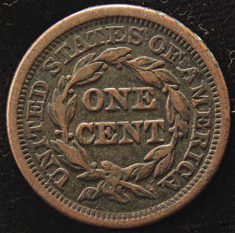 1846 LARGE CENT VF DETAILS CORROSION