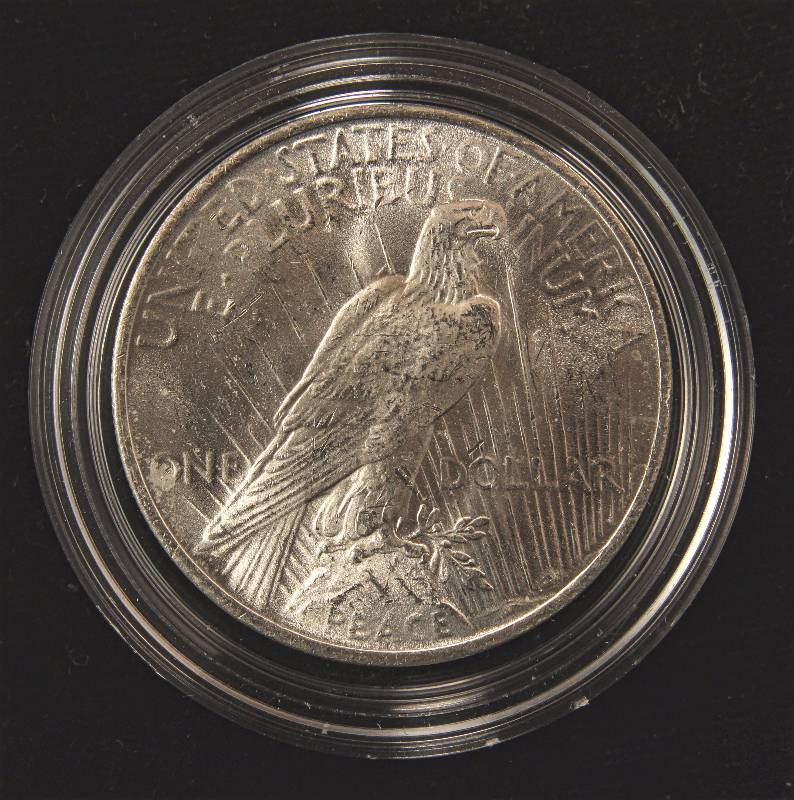 1923 PEACE SILVER DOLLAR UNC IN AIRTITE HOLDER