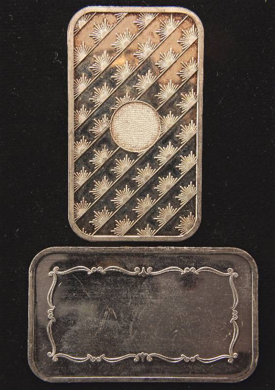 GROUP OF 2 - 1 TROY OZ. .999 FINE SILVER BARS