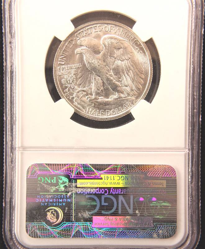 1944-S WALKING LIBERTY SILVER HALF DOLLAR BU MS63 NGC