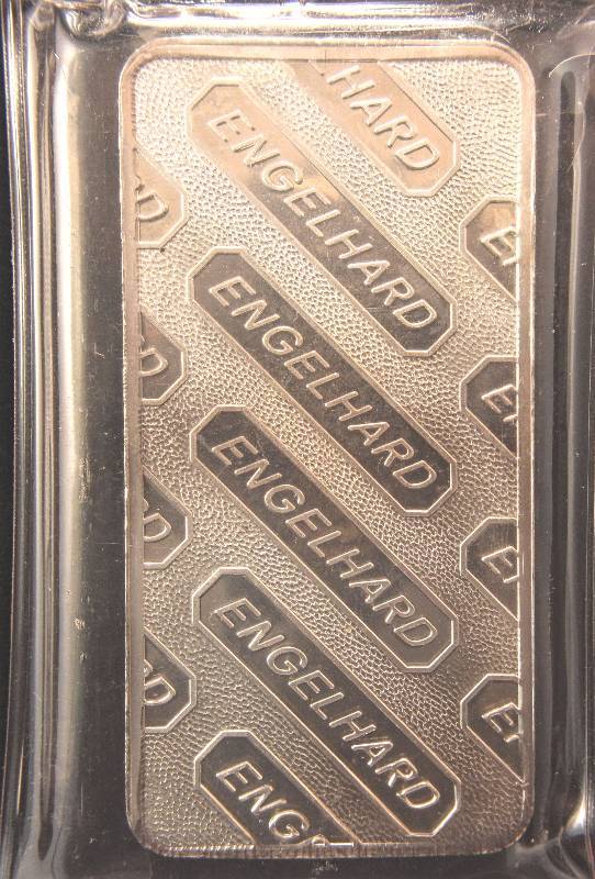 10 TROY OZ. .999 FINE SILVER ENGELHARD BAR SEALED