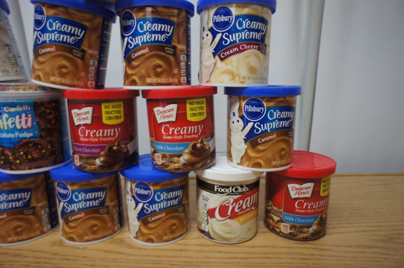 lot 165 image: Large Lot of Assorted Frostings - All Items Expired In 2016 -