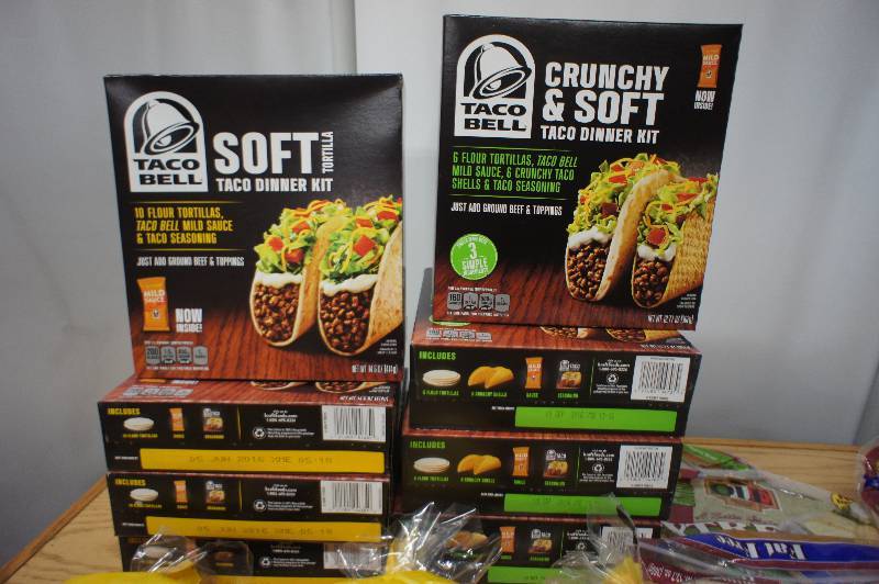 lot 170 image: Large Lot of Assorted Taco Shells - All Items Expired In 2016 -