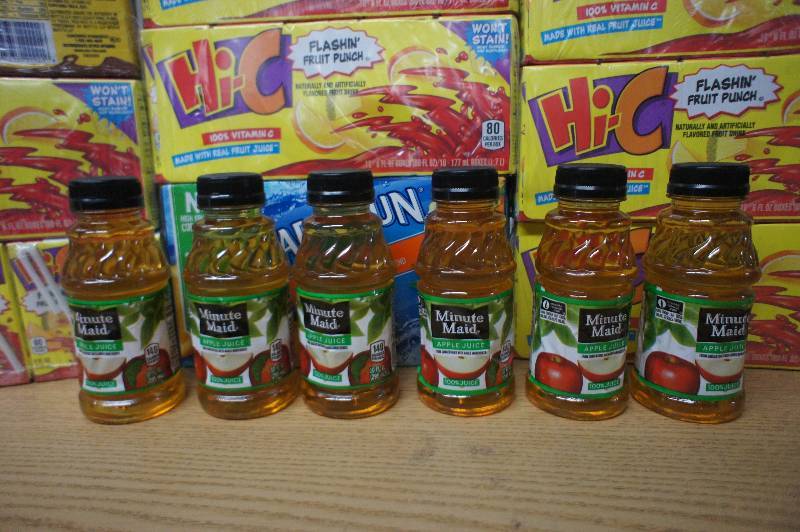 lot 177 image: Large Lot of Assorted Juices Boxes - All Items Expired In 2016 -
