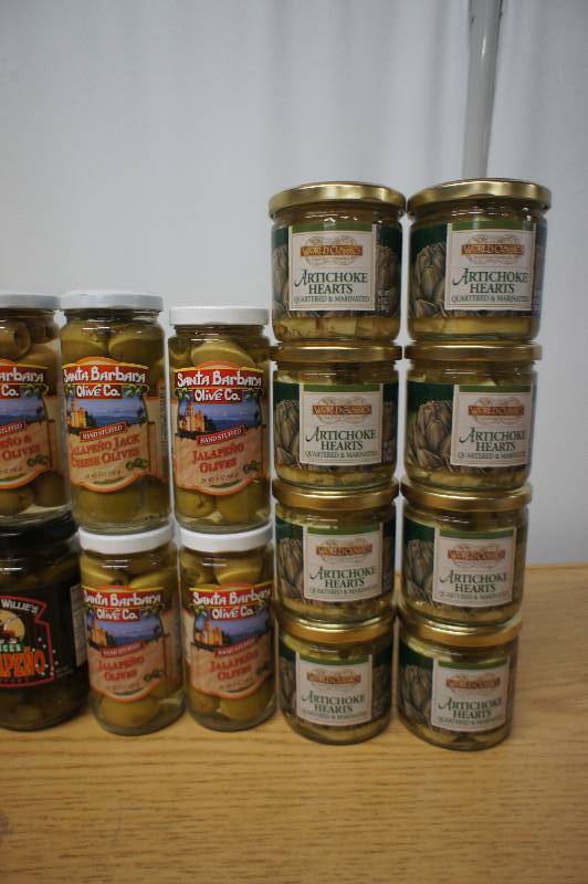 lot 197 image: Large Lot of Assorted Relishes, Olives, Jalapenos, and Artichoke Hearts - All Items Expired In 2016 -