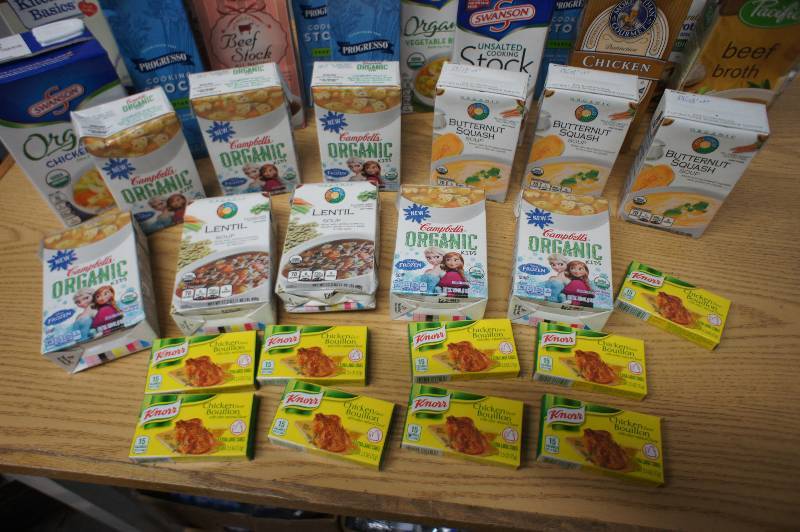 lot 202 image: Large Lot of Assorted Broths and Stocks - All Items Expired In 2016 -