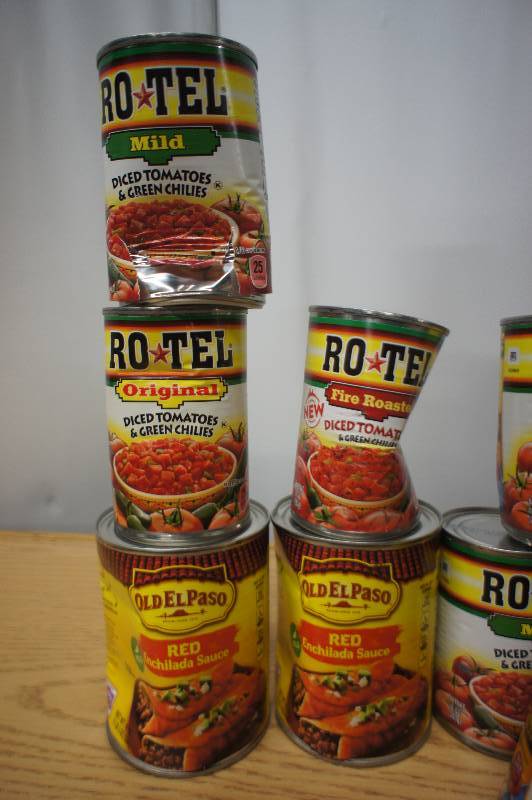 lot 208 image: Large Lot of Assorted Diced Tomatoes and Green Chilies - All Items Expired In 2016 -