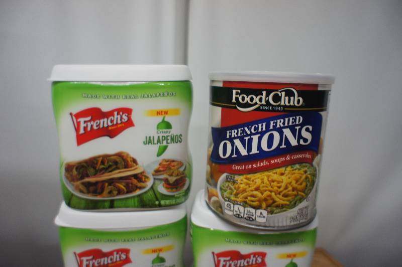 lot 211 image: Large Lot of French Fried Onions and Crispy Jalapenos - All Items Expired In 2016 -