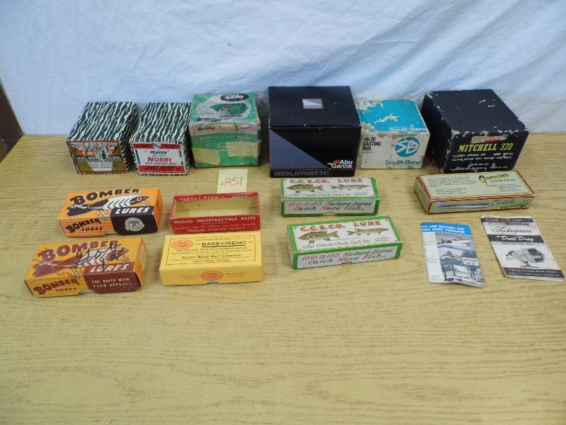 Empty Vintage Lure & Reel Boxes