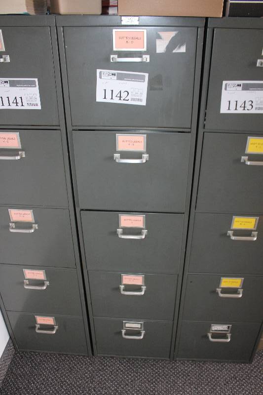 lot 1142 image: General Fireproofing Superfiler Fireproof 5-Drawer Metal File Cabinet