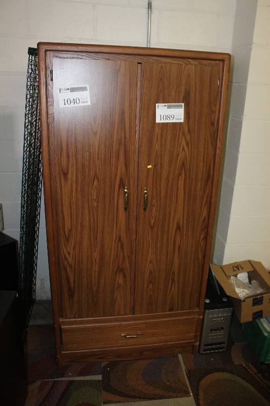 2-Door 1-Drawer Wood Armoire