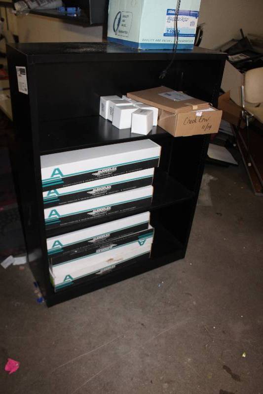 3-Shelf Metal Bookcase